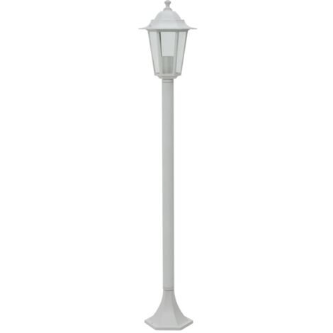 Lampioni da Giardino 6 pz E27 110 cm in Alluminio Bianco