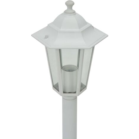 Lampioni da Giardino 6 pz E27 110 cm in Alluminio Bianco