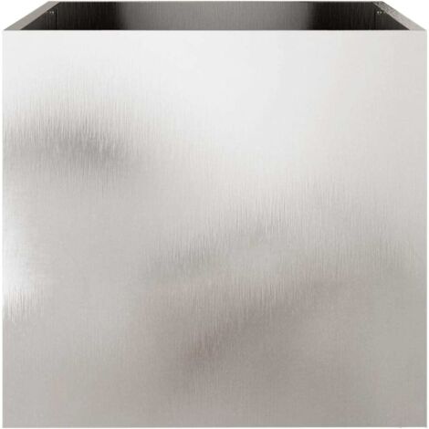 vidaXL Fioriere 2 pz Argento 49x47x46 cm in Acciaio Inox