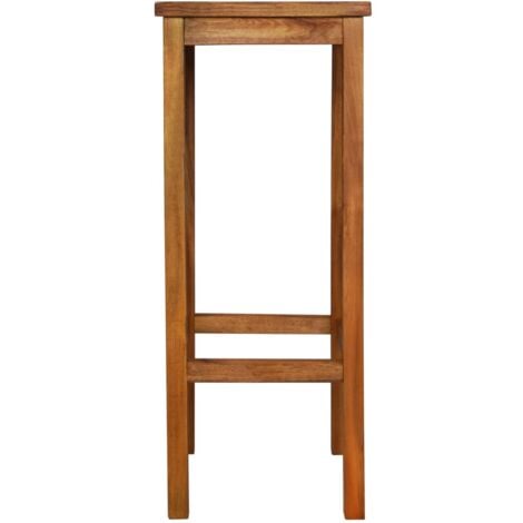 Sgabelli da Bar 2 pz in Legno Massello di Acacia