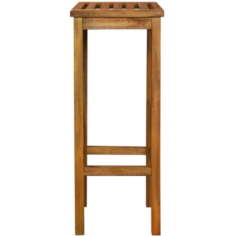 Sgabelli da Bar 2 pz in Legno Massello di Acacia