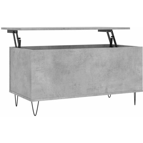 vidaXL Tavolino Salotto Grigio Cemento 90x44,5x45 cm Legno Multistrato
