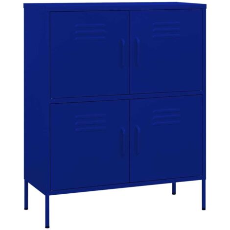 vidaXL Armadietto Blu Marino 80x35x101,5 cm in Acciaio