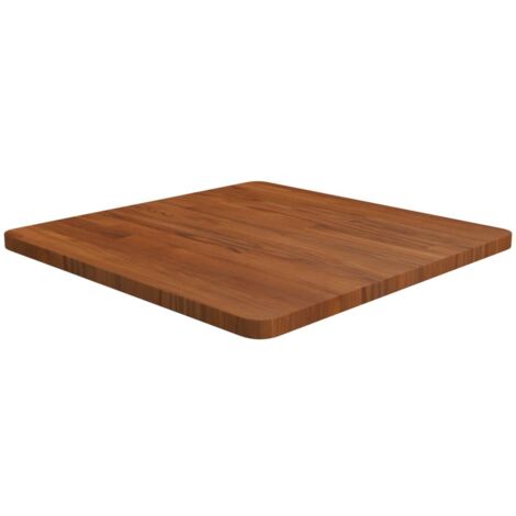 vidaXL Piano Tavolo Quadrato Marrone Scuro 60x60x2,5cm Rovere Trattato