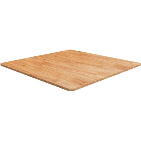 vidaXL Piano Tavolo Quadrato Marrone Chiaro 80x80x1,5 Rovere Trattato