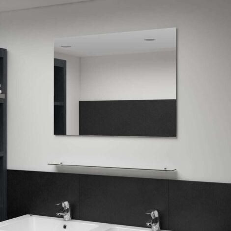 Specchio Da Parete Leroy Merlin Specchio Da Bagno 80x60 Cm - Cornice In Metallo Nero, Vetro HD 4mm, Per Pareti Lisce, Appeso Verticale/orizzontale Specchio Da Bagno 80x60 Cm Cornice Metallo Nero Vetro
