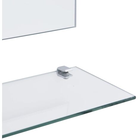 Specchio da parete in vetro temperato a mosaico blu: design asimmetrico con cerchi colorati - Italia
