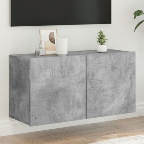 vidaXL Mobile TV a Parete Grigio Cemento 80x30x41 cm
