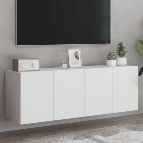 Mobili TV a Parete 2pz Bianchi 60x30x41 cm vidaXL 703548