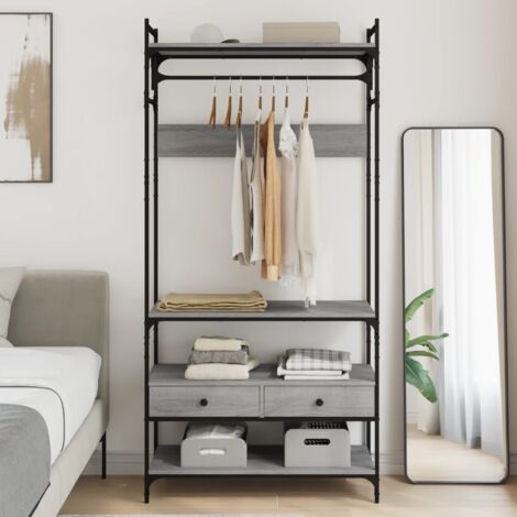 vidaXL Armadio Cassetti Grigio Sonoma 89x39x184,5 cm Legno (1/5)
