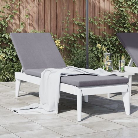 Furniture Limited - Lettino Bianco 186x60x29 cm in PP
