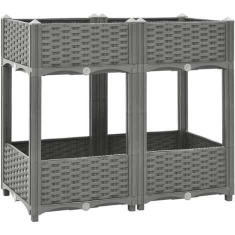 vidaXL Fioriera Rialzata 80x40x71 cm in Polipropilene