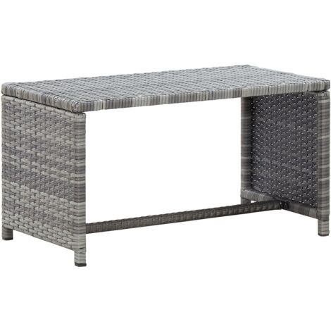 Tavolino da Caffè Antracite 70x40x38 cm in Polyrattan