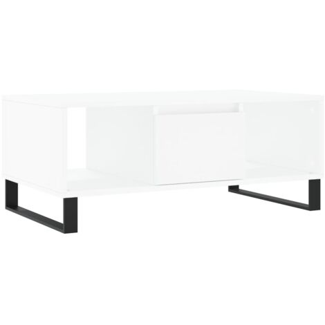 vidaXL Tavolino da Salotto Bianco 90x50x36,5 cm in Legno (1/5)