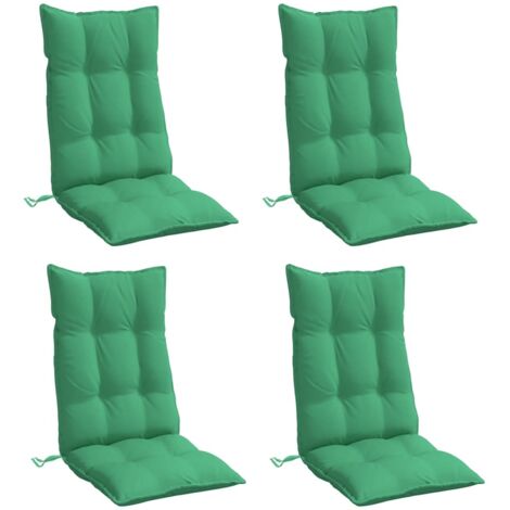 Cuscini per Sedia con Schienale Alto 4 pz Verde Tessuto Oxford vidaXL