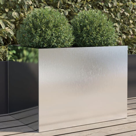 Fioriera Argento 62x47x46 cm in Acciaio Inox vidaXL