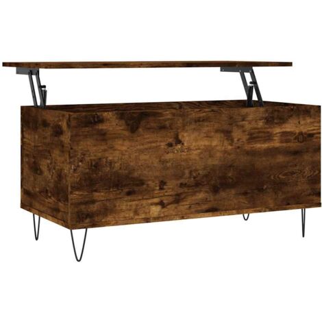 vidaXL Tavolino da Salotto Rovere Fumo 90x44,5x45 cm Legno Multistrato