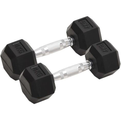 vidaXL Manubri 2 pz 8 kg Totale in Ghisa