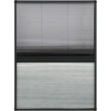 Zanzariera Plissettata Finestra Alluminio 80x120 cm con Tendina vidaXL