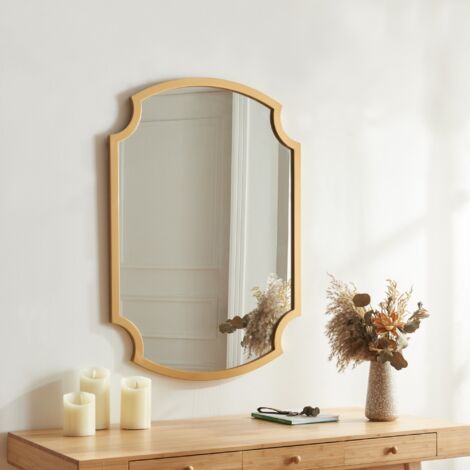 Specchio Con Cornice Bianca Lucida ByMoris - 45x80 Cm, Legno MDF, Vetro 3 Mm, Made In Germany, Misure Personalizzate