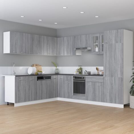 vidaXL Mobiletto “Lyon” Grigio Sonoma 60x46x81,5 cm