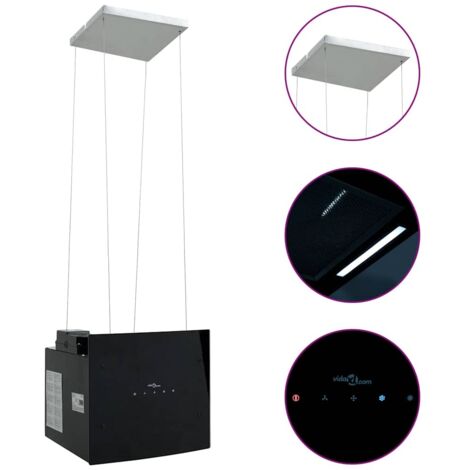 VidaXL Cappa Da Cucina A Isola Con Sensore Tattile LCD E Vetro Temperato – Silenziosa E Potente
