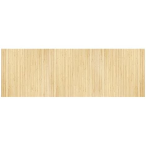 vidaXL Tappeto Rettangolare Naturale Chiaro 100x300 cm in Bambù