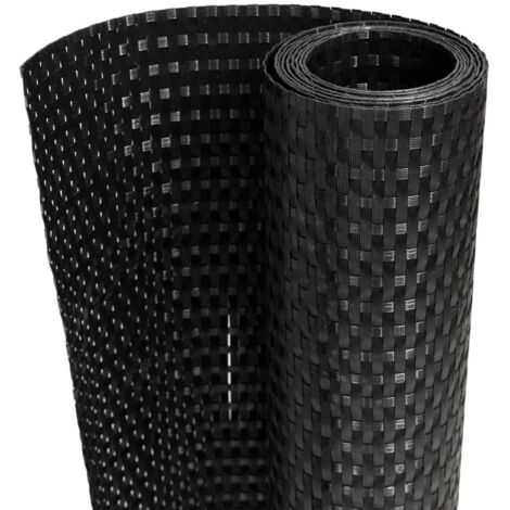 Paravento da Balcone Nero 300x100 cm in Polyrattan vidaXL