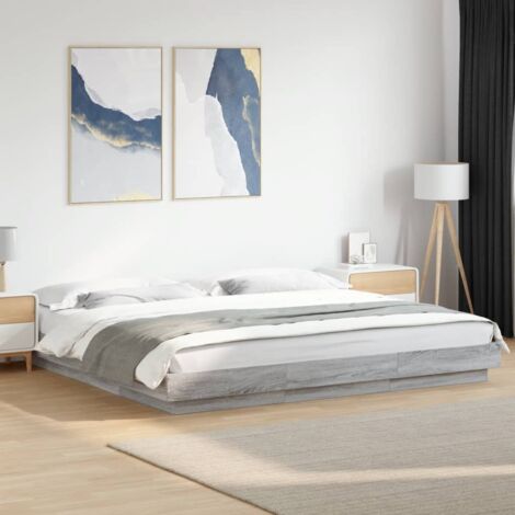 Giroletto Testiera Grigio Cemento 180x200 cm Legno