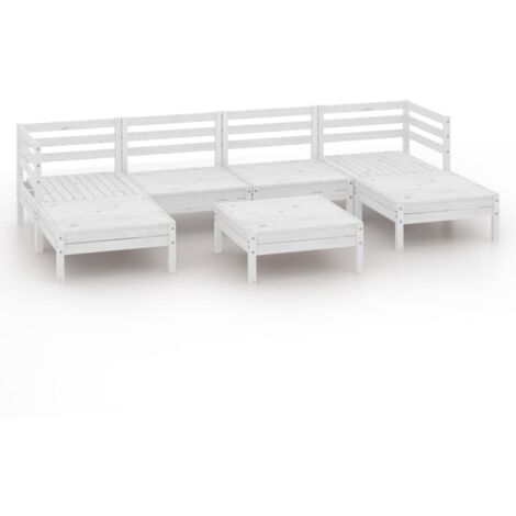 vidaXL Set Salotto da Giardino 7 pz in Legno Massello di Pino (1/5)