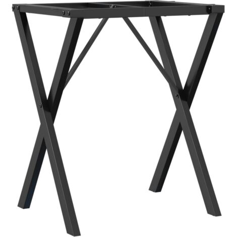 Telaio Gambe a X per Tavolo da Pranzo 40x40x73 cm in Acciaio vidaXL