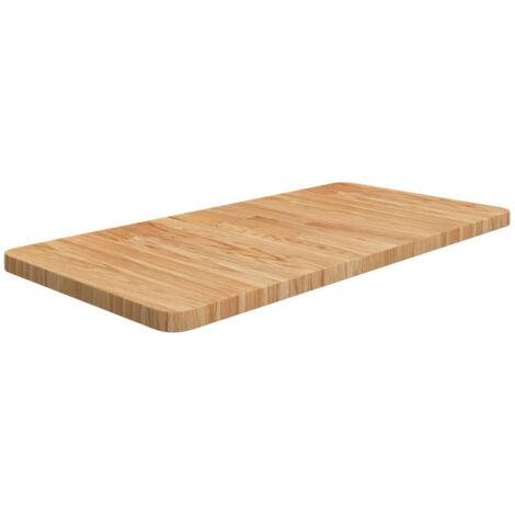 vidaXL Piano Bagno Marrone Chiaro 80x40x2,5cm Legno Massello Trattato