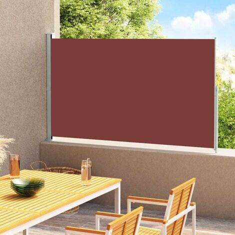 vidaXL Tenda Laterale Retrattile per Patio 180x300 cm Marrone