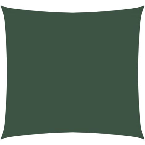 vidaXL Parasole a Vela in Tela Oxford Quadrato 4,5x4,5 m Verde Scuro