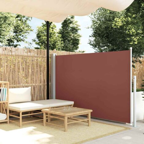 vidaXL Tenda Laterale Retrattile per Patio 140x500 cm Marrone