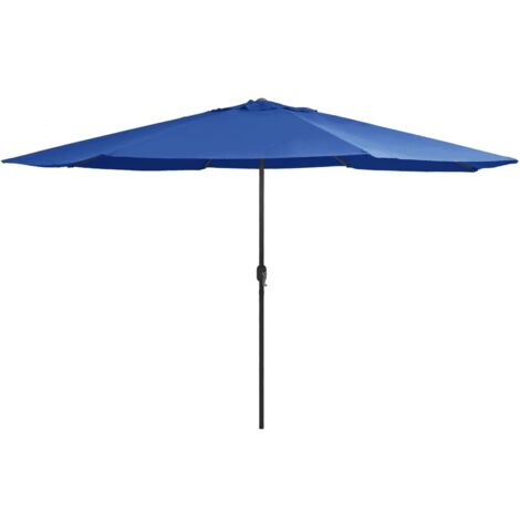 vidaXL Ombrellone da Esterni con Palo in Metallo 390 cm Azzurro