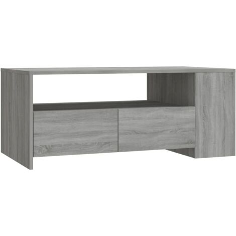 vidaXL Tavolino da Salotto Grigio Sonoma 102x55x42cm Legno Multistrato