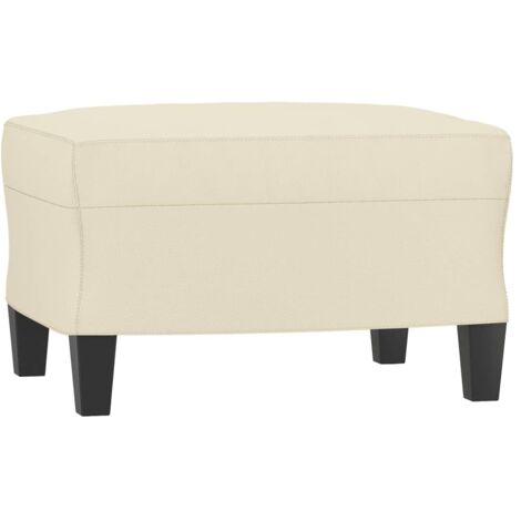 vidaXL Poggiapiedi Crema 60x50x41 cm in Similpelle