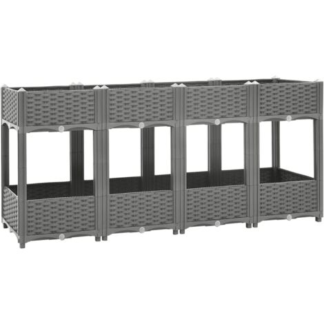 vidaXL Fioriera Rialzata 160x40x71 cm in Polipropilene