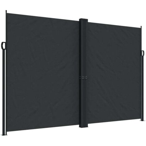 Tenda da Sole Laterale Retrattile Nera 220x1000 cm vidaXL