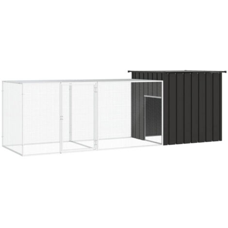Gabbia per Polli Antracite 300x91x100 cm Acciaio Zincato vidaXL 507079