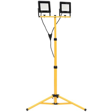 vidaXL Faretto a LED con Treppiede 2x50 W Bianco Freddo