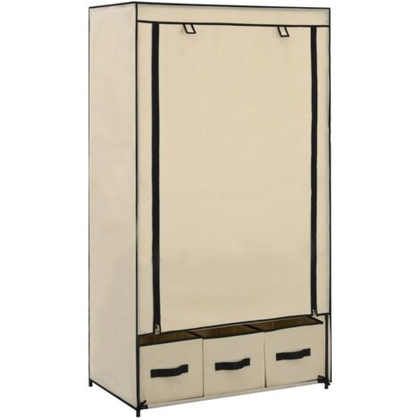 vidaXL Armadio Crema 87x49x159 cm in Tessuto