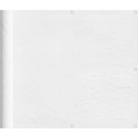 Paravento da Balcone Bianco 90x800 cm 100% Poliestere Oxford vidaXL