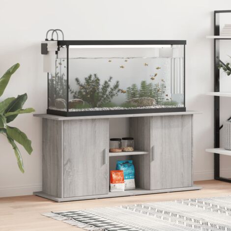 vidaXL Supporto Acquario 121x41x58 cm Legno Multistrato Grigio Sonoma