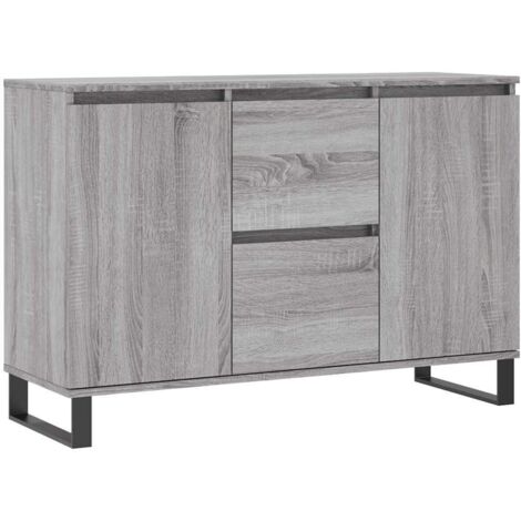 vidaXL Credenza Grigio Sonoma 101,5x35x70 cm in Legno Multistrato (1/5)
