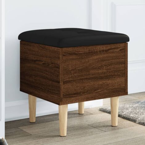 vidaXL Panca Portaoggetti Rovere Marrone 42x42x46 cm Legno Multistrato