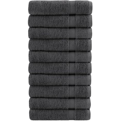 vidaXL Asciugamani Bagno SOLUND 10 pz Antracite 100x150cm 600gsm (1/5)