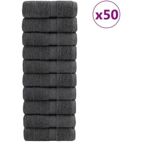 vidaXL Salviette Premium SOLUND 50 pz Antracite 30x30 cm 600gsm