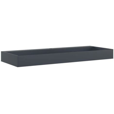 vidaXL Lavandino 120x46x11 cm Blocco in Marmo/Minerale Antracite